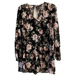 Show Me Your Mumu Floral Donnie Dress Button Closure Neckline Size X-small